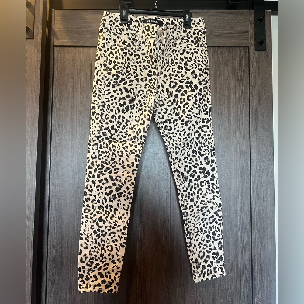 Express Cheetah Skinny Jean 2R